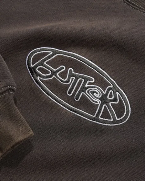 Abseil Crewneck, Washed Black