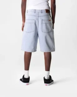 Baggy Denim Shorts, Light Blue