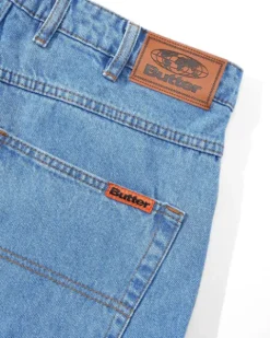 Baggy Denim Shorts, Washed Indigo