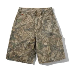 Carpenter Denim Shorts, Forest Camo