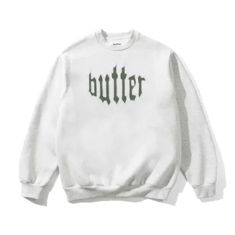 Cut Out Applique Crewneck, Ash