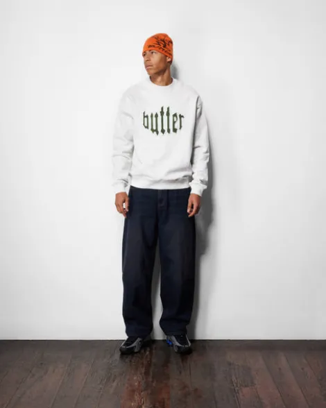 Cut Out Applique Crewneck, Black