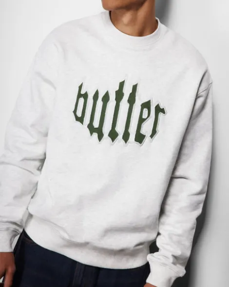 Cut Out Applique Crewneck, Black