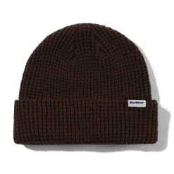 Distressed Waffle Knit Beanie, Washed Bark