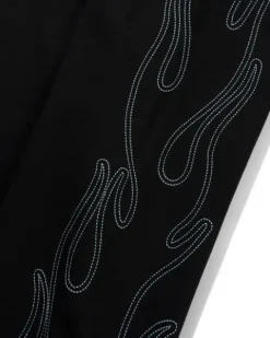 Flame Fleece Pants, Black