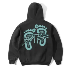 Footprints Pullover Hood, Charcoal