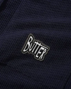 Grid Cord Overshirt, Navy