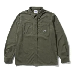 Grid Cord Overshirt, Olive