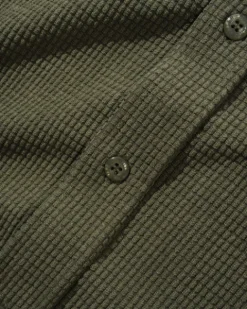 Grid Cord Overshirt, Olive