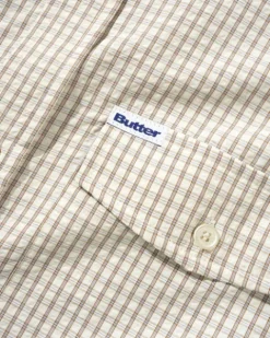 Grid S/S Shirt, Beige