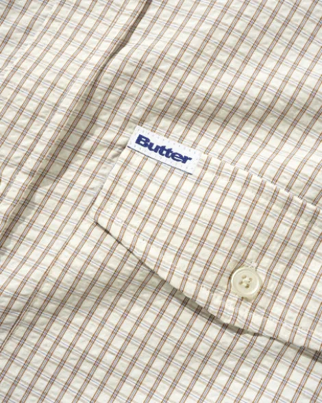 Grid S/S Shirt, Beige
