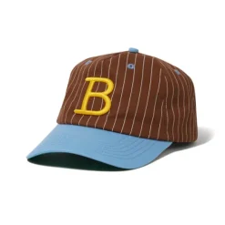 League Baseball Cap, Brown / Sky Blue