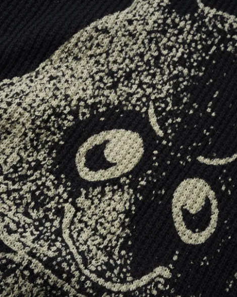 Newcomer Reversible Knit Sweater, Black
