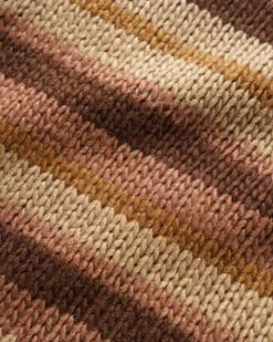 Ombre Stripe Knit Sweater, Chocolate