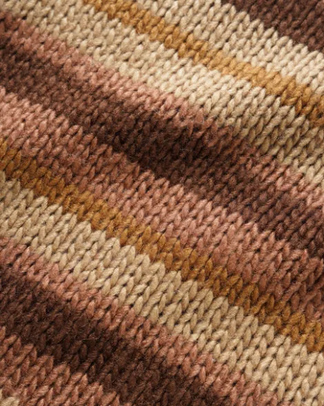 Ombre Stripe Knit Sweater, Chocolate