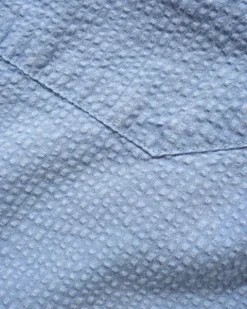 Overdye Seersucker S/S Shirt, Blue