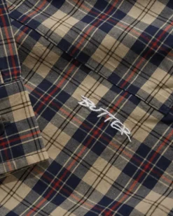 Plaid Shirt, Beige / Navy