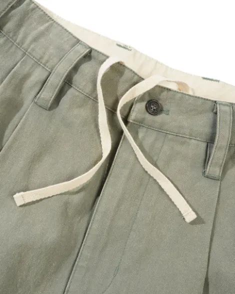 Pleated Trousers, Washed Fatigue