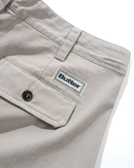Pleated Trousers, Washed Light Grey