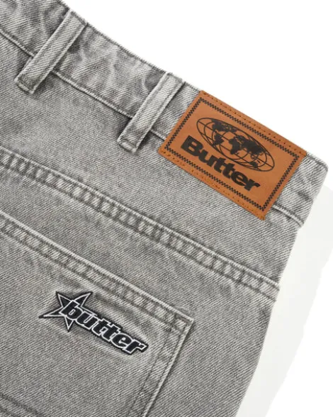 Racer Denim Jeans, Grey Wash