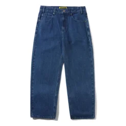 Racer Denim Jeans, Washed Dark Blue