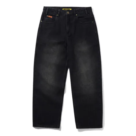 Relaxed Denim Jeans, Flat Black