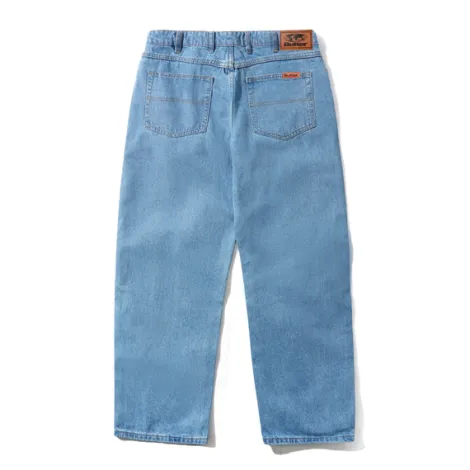 Relaxed Denim Jeans, Washed Indigo
