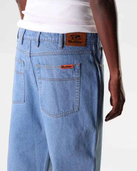 Relaxed Denim Jeans, Washed Indigo