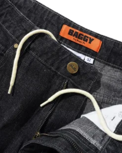 Scorpion Stitch Denim Jeans, Slub Black