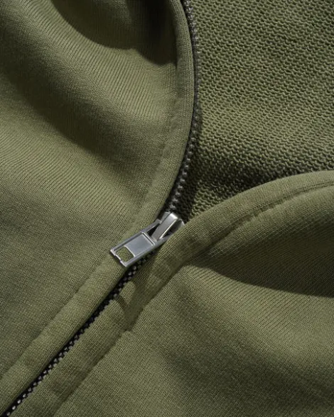 Scrawling Zip-Thru Hood, Washed Dull Army