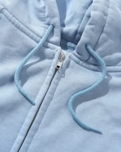 Scrawling Zip-Thru Hood, Washed Ocean