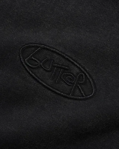 Scrubbed Crewneck, Black