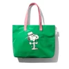 Shopper Tote, Green / Light Pink
