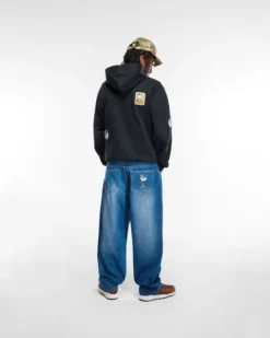 Spike Denim Jeans, Distressed Indigo