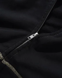 Trail Stitch Zip-Thru Hood, Washed Black