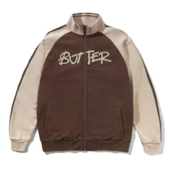 Tunnel Fleece Track Jacket, Chocolate / Beige