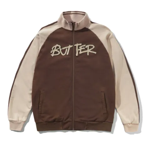 Tunnel Fleece Track Jacket, Chocolate / Beige
