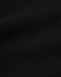 Waffle L/S Top, Black