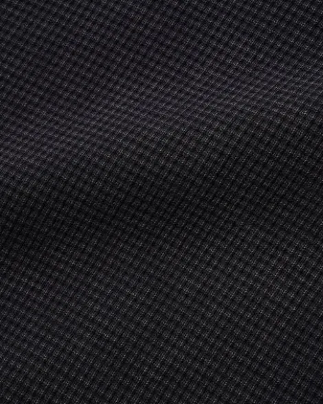 Waffle Zip-Thru Hood, Black Overdye