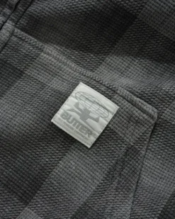 Waffle Zip-Thru Hood, Grey Plaid
