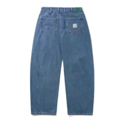 Wide Cut Denim Jeans, Mid Blue