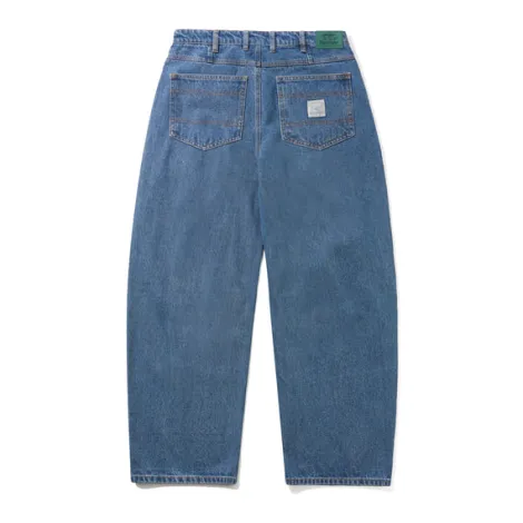 Wide Cut Denim Jeans, Mid Blue