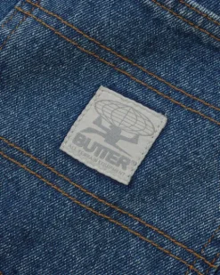 Wide Cut Denim Jeans, Mid Blue