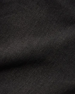 Wide Cut Denim Jeans, Tinted Black